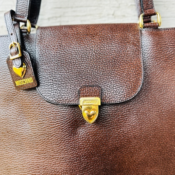 ❌SOLD❌MOSCHINO Brown Leather work/office bag. GUC❗️ - Picture 15 of 15